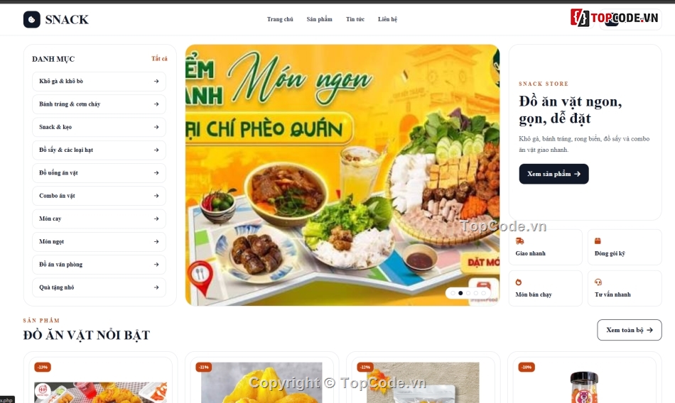 website,web bán đồ ăn,website bán đồ ăn